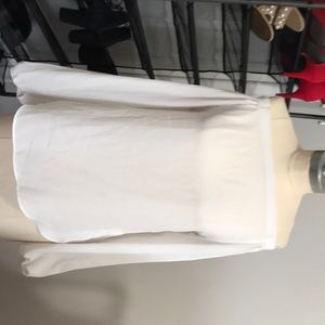 Saks Fifth Avenue White Shoulder Shirt